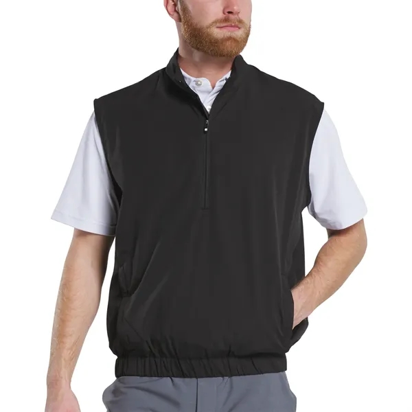 Footjoy Men's Half-Zip Windshirt Vest, 100% Polyester, Windproof, 4-Way Stretch, Moisture... from ASI 38120 Ball Pro / Diversified Quality Kitchenware / Branded Apparel Designs