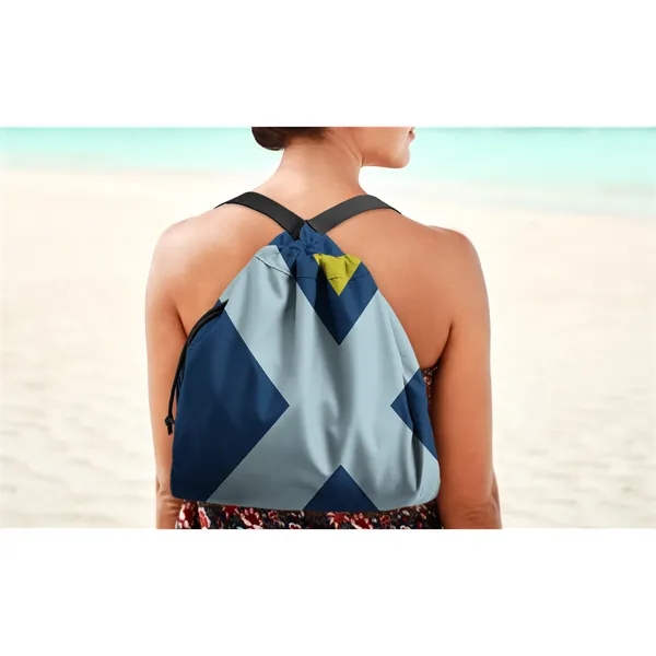 One-Sided Full-Color Printed Towel with White Back and Attached Full-Color Backpack.... from ASI 45657 Pop! Promos