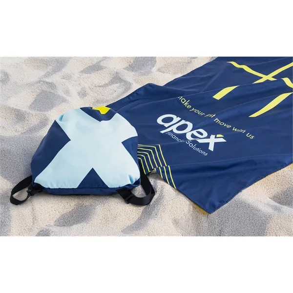 One-Sided Full-Color Printed Towel with White Back and Attached Full-Color Backpack.... from ASI 45657 Pop! Promos