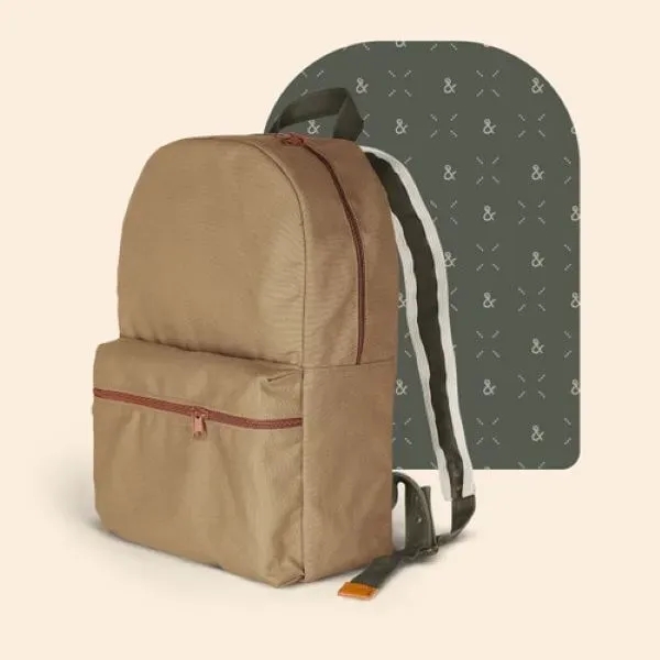 Backpack with heavyweight canvas exterior and smooth pull nylon zipper available... from ASI 74710 Numo / City Cut & Sew