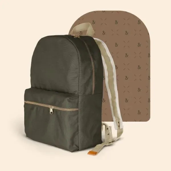 Backpack with heavyweight canvas exterior and smooth pull nylon zipper available... from ASI 74710 Numo / City Cut & Sew
