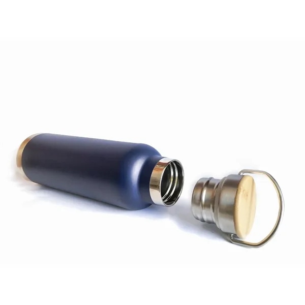 20 oz. Stainless Steel Dbl Wall Bottle w/Bamboo Lid, vacuum insulated,... from ASI 79933 Prorose Inc / An Arch Promo Group Division