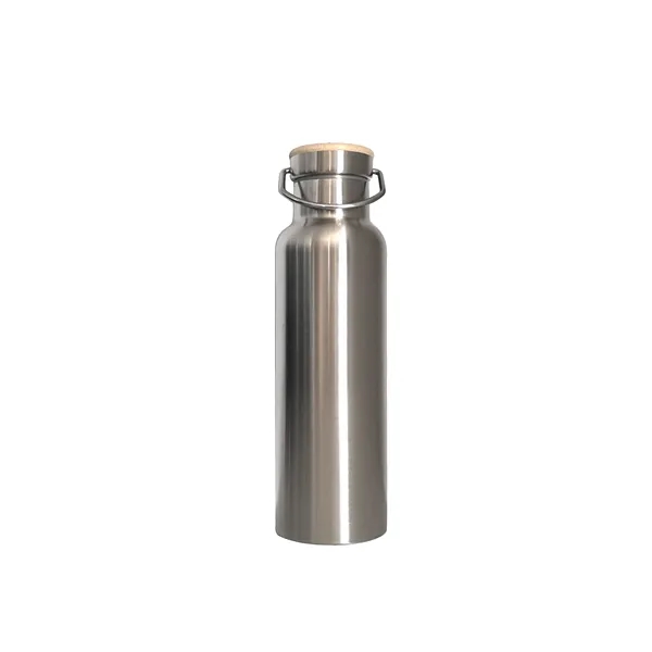 20 oz. Stainless Steel Dbl Wall Bottle w/Bamboo Lid, vacuum insulated,... from ASI 79933 Prorose Inc / An Arch Promo Group Division