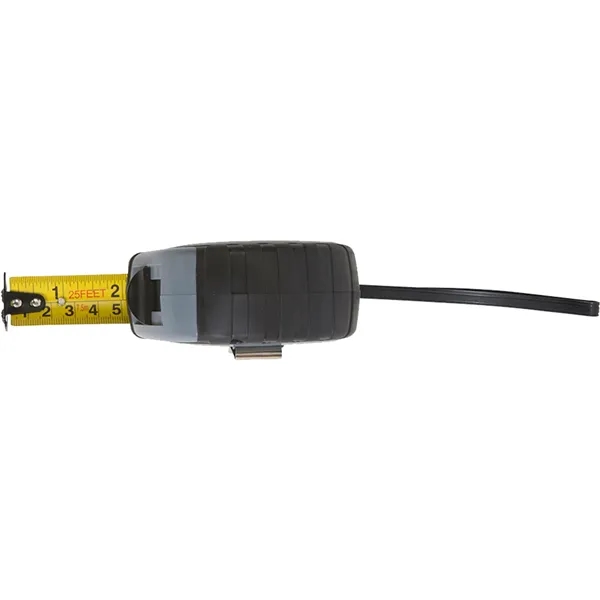 25' tape measure with pull and press-to-lock feature, magnetic dual end... from ASI 61966 HPG / Beacon Promotions