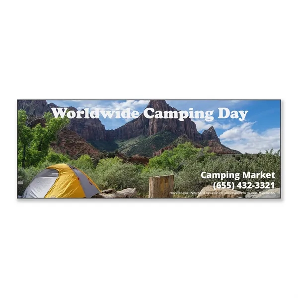 3.5"H x 8"W digitally imprinted rectangular shaped magnetic sign with 30... from ASI 54040 Fey Promo / Magna-Tel by Fey