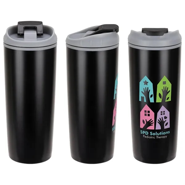 17 oz Stainless Steel/Polypropylene Tumbler with Flip Top Lid... from ASI 36730 Ariel Premium Supply Inc