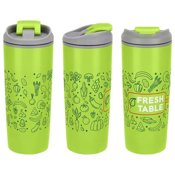 17 oz Stainless Steel/Polypropylene Tumbler with Flip Top Lid... from ASI 36730 Ariel Premium Supply Inc