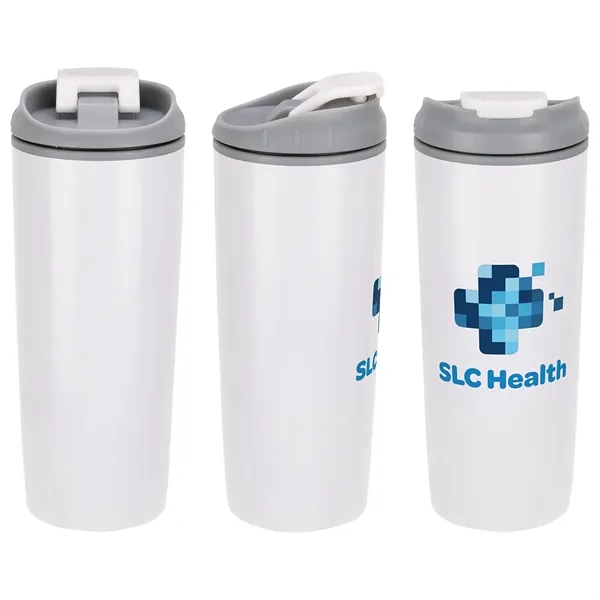 17 oz Stainless Steel/Polypropylene Tumbler with Flip Top Lid... from ASI 36730 Ariel Premium Supply Inc