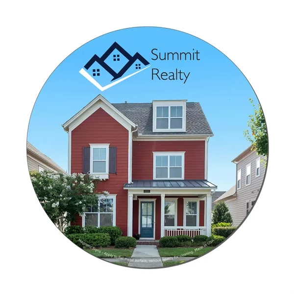 5.75" digitally imprinted circle shaped magnetic sign with 30 mil thickness... from ASI 54040 Fey Promo / Magna-Tel by Fey