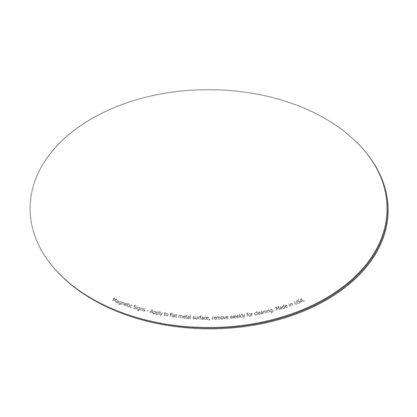 4"H x 6"W oval shaped magnetic sign with 30 mil thickness... from ASI 54040 Fey Promo / Magna-Tel by Fey