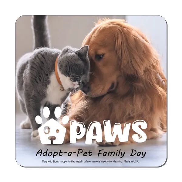 5"H x 5"W digitally imprinted square magnetic sign with round corners,... from ASI 54040 Fey Promo / Magna-Tel by Fey