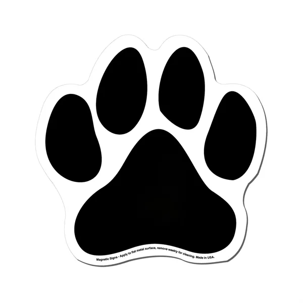 6"H x 6"W paw print shaped magnetic sign with full-color digital... from ASI 54040 Fey Promo / Magna-Tel by Fey