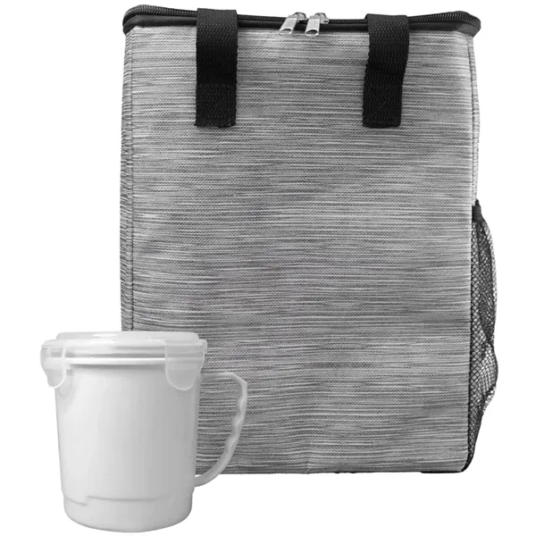 Gift set with an insulated cooler tote bag and soup mug... from ASI 39552 BEL Promo