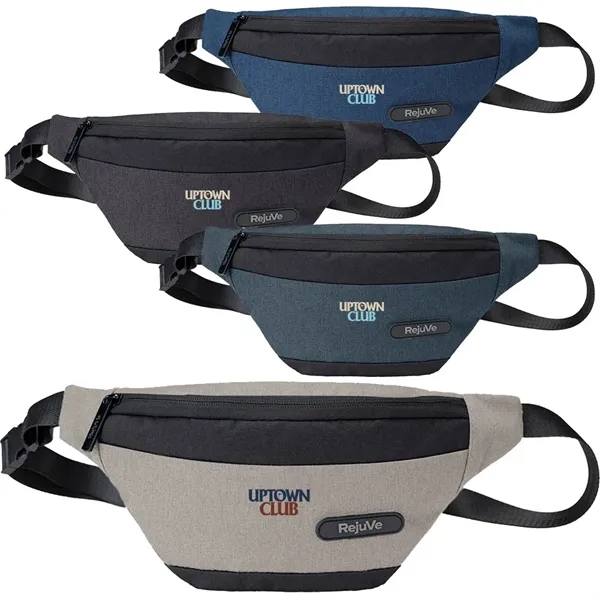 Two-tone waist fanny pack made from recycled material... from ASI 39552 BEL Promo