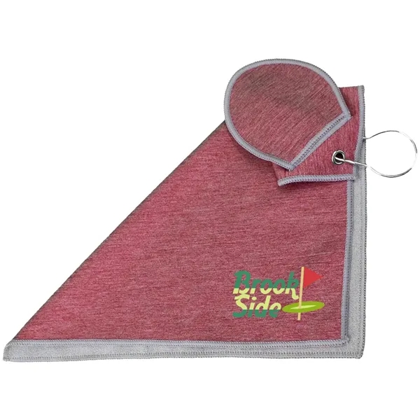 12.5" x 12.5" recycled PET golf towel with pocket for golf... from ASI 39552 BEL Promo