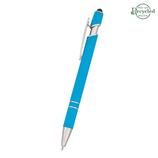 Roslin pen measuring 5 1/2" with a plunger-action mechanism and stylus... from ASI 61125 Hit Promotional Products / Hit®