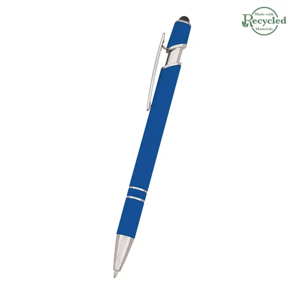 Roslin pen measuring 5 1/2" with a plunger-action mechanism and stylus... from ASI 61125 Hit Promotional Products / Hit®