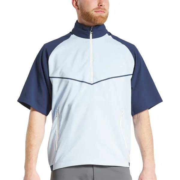 Men's Half-Zip Windshirt. Windproof Fabric, Water Repellent, 4-Way Stretch, Lower Side... from ASI 38120 Ball Pro / Diversified Quality Kitchenware / Branded Apparel Designs