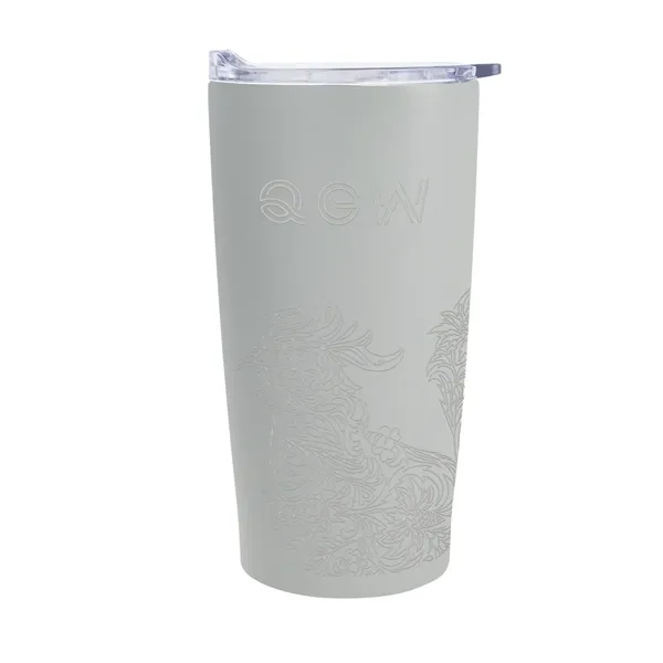 20 ounce stainless steel tumbler with double-wall construction, snap-on and spill-resistant... from ASI 61125 Hit Promotional Products / Hit®