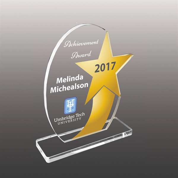 Acrylic award with clear base and customization.... from ASI 72521 Morris Magnets
