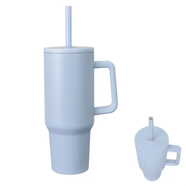 40 oz. insulated stainless steel tumbler with lid, straw and handle.... from ASI 61125 Hit Promotional Products / Hit®