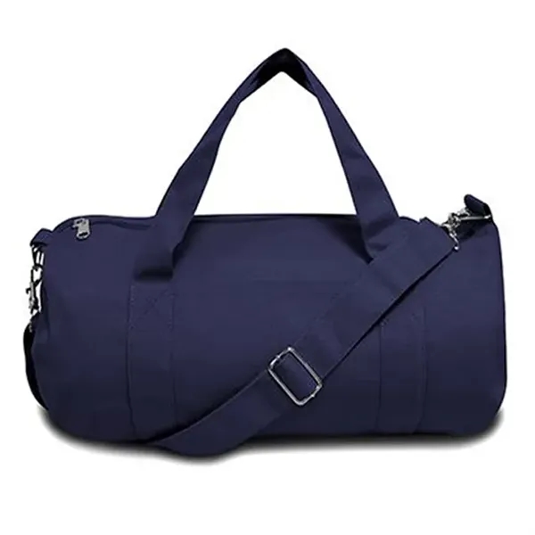 Classic round duffle style with outer pocket,100% 11oz cotton canvas,Box stitch... from ASI 72657 Active Life Promo / Active Life