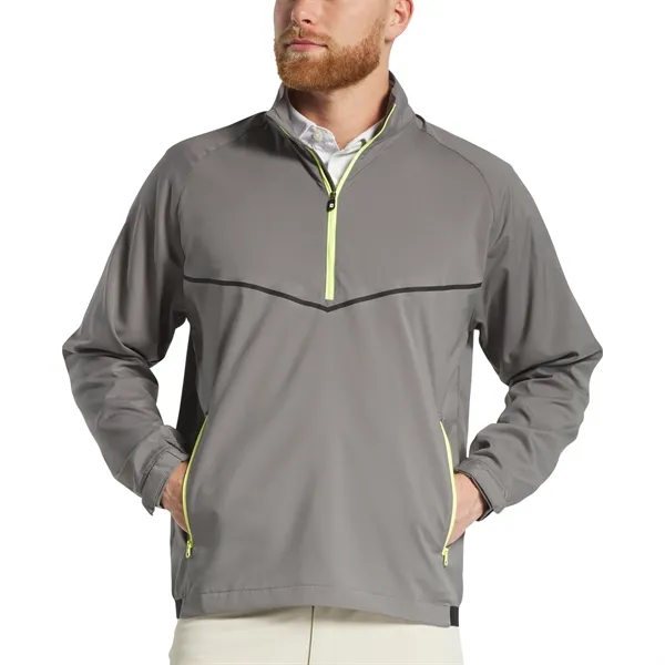 Men's Half-Zip Windshirt. Windproof Fabric, Water Repellent, 4-Way Stretch, Lower Side... from ASI 38120 Ball Pro / Diversified Quality Kitchenware / Branded Apparel Designs