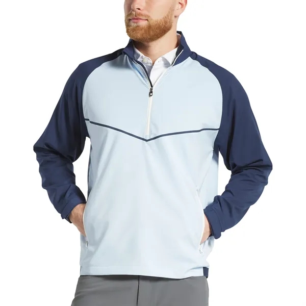 Men's Half-Zip Windshirt. Windproof Fabric, Water Repellent, 4-Way Stretch, Lower Side... from ASI 38120 Ball Pro / Diversified Quality Kitchenware / Branded Apparel Designs