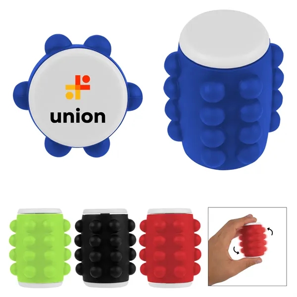 Push-pop, spinning fidget toy made of silicone and recycled ABS.... from ASI 61125 Hit Promotional Products / Hit®