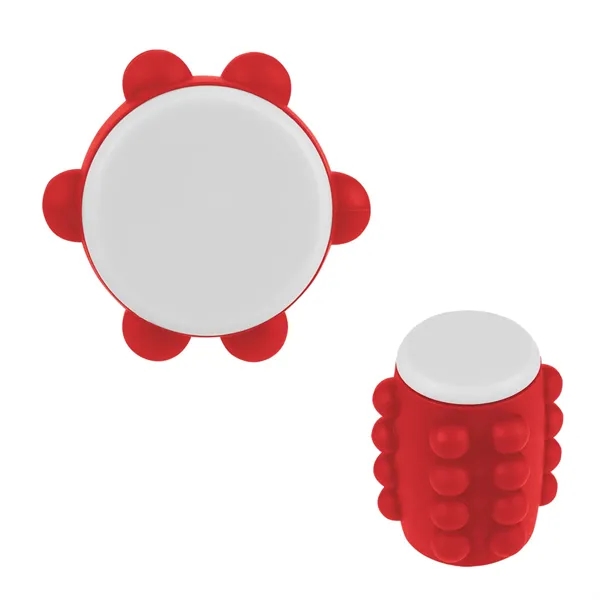 Push-pop, spinning fidget toy made of silicone and recycled ABS.... from ASI 61125 Hit Promotional Products / Hit®