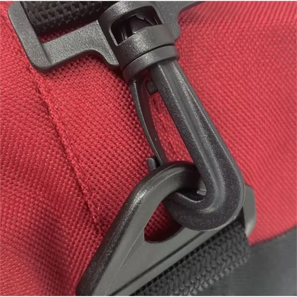 Contrasting black bottom,Black detachable/adjustable strap,Top and side grip handles,Front zipper pocket... from ASI 72657 Active Life Promo / Active Life