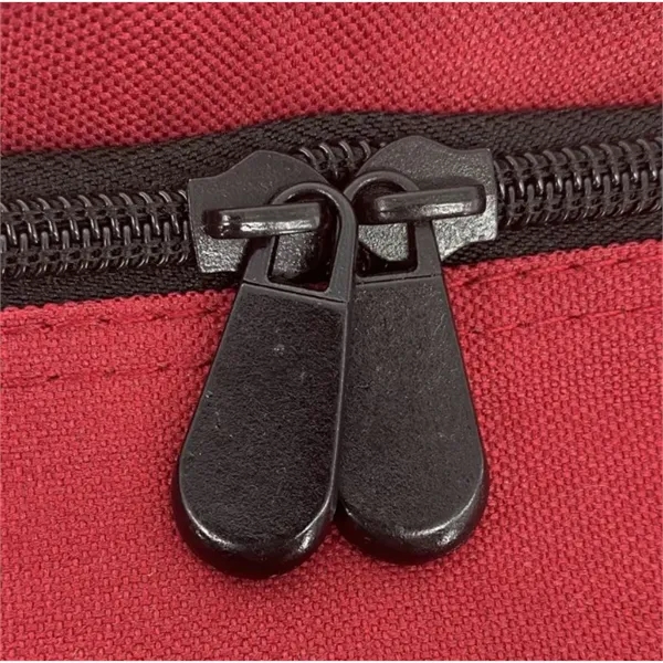 Contrasting black bottom,Black detachable/adjustable strap,Top and side grip handles,Front zipper pocket... from ASI 72657 Active Life Promo / Active Life