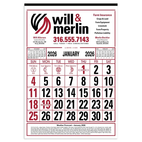 Commercial 12-Sheet Calendar... from ASI 40480 Koozie Group