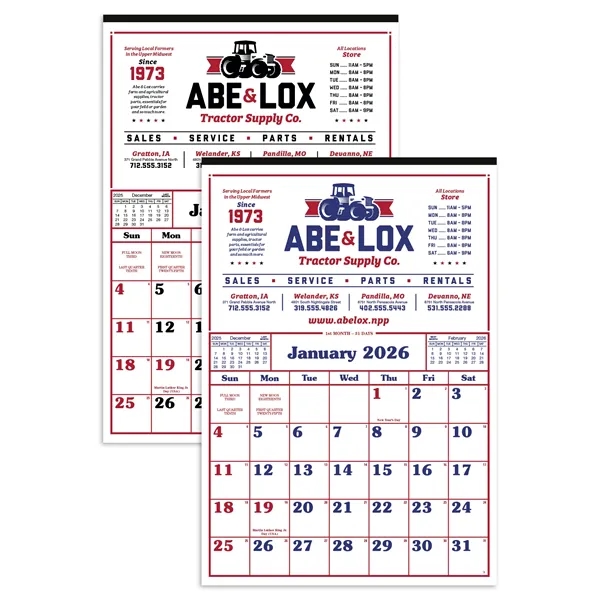 Commercial 12-Sheet Calendar... from ASI 40480 Koozie Group
