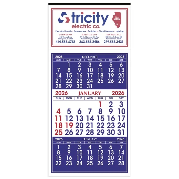 3 Month Display Apron Calendar... from ASI 40480 Koozie Group