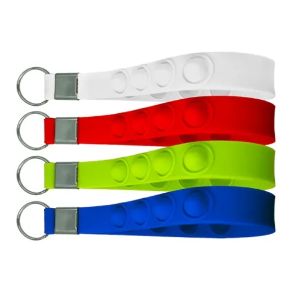 Silicone Keychain with Pop Bubbles... from ASI 55675 Galaxy Balloons Inc