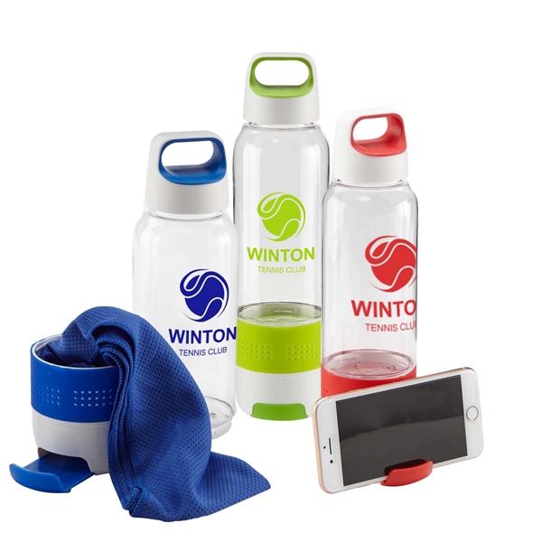17 oz. Sports Water bottle with wide mouth opening, cooling towel... from ASI 52840 Evans Manufacturing