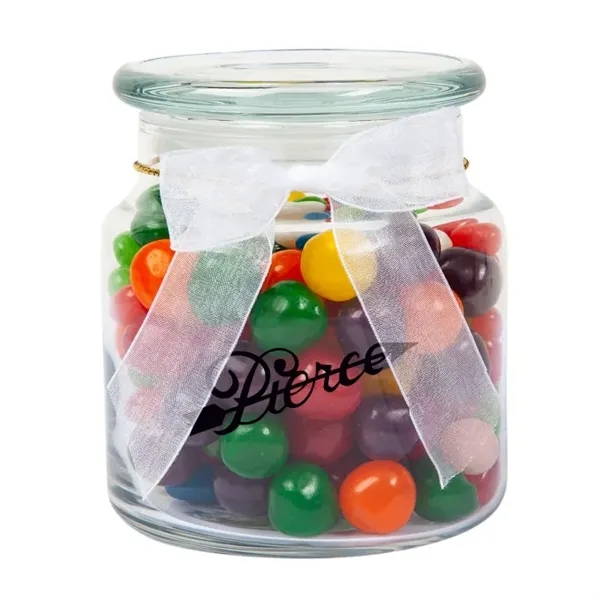22 oz glass jar filled with sour balls.... from ASI 44900 NC Custom (CI/Lanco) / Chocolate Inn