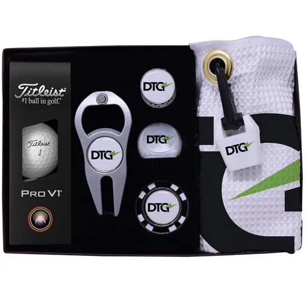 Golf kit with Titleist Pro V1 balls, a ball marker, divot... from ASI 38120 Ball Pro / Diversified Quality Kitchenware