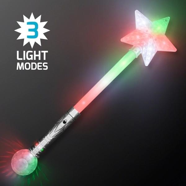 Blank or imprinted. Light Up Oversized Jumbo Star Wand with 3... from ASI 34194 ALightPromos