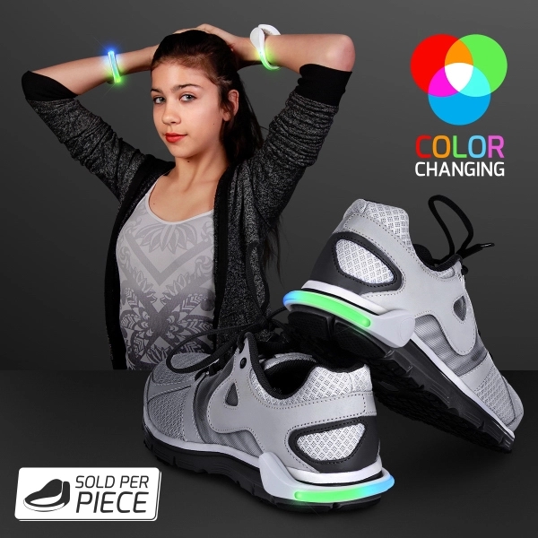 Blank or imprinted. Flashing Red Shoe Heel Lights for Night Safety... from ASI 34194 ALightPromos / Alight Promotional Products