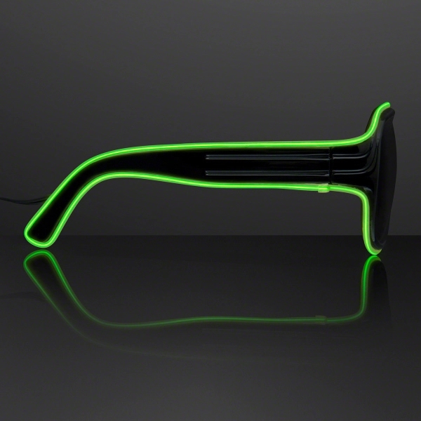 Blank or imprinted. Assorted "Neon Nights" Aviator EL Shades... from ASI 34194 ALightPromos / Alight Promotional Products