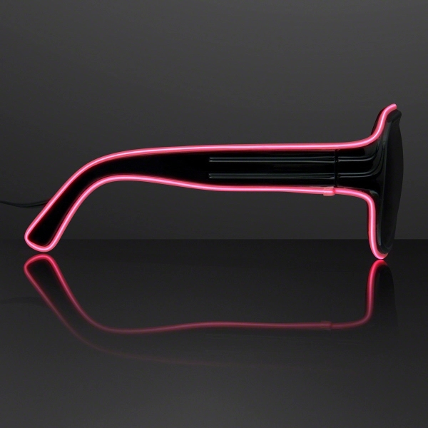 Blank or imprinted. Assorted "Neon Nights" Aviator EL Shades... from ASI 34194 ALightPromos / Alight Promotional Products