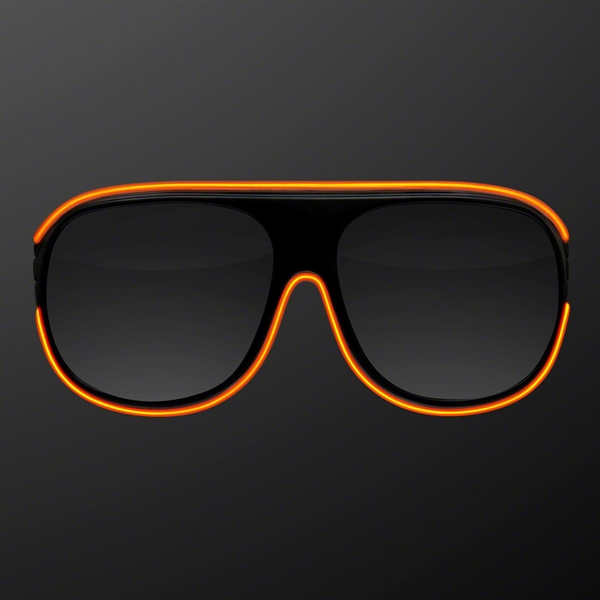 Blank or imprinted. Awesome "Neon Nights" Aviator EL Shades... from ASI 34194 ALightPromos / Alight Promotional Products