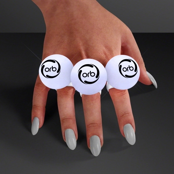 Blank or imprinted. LED Deco Ball Ring with Lights.... from ASI 34194 ALightPromos / Alight Promotional Products