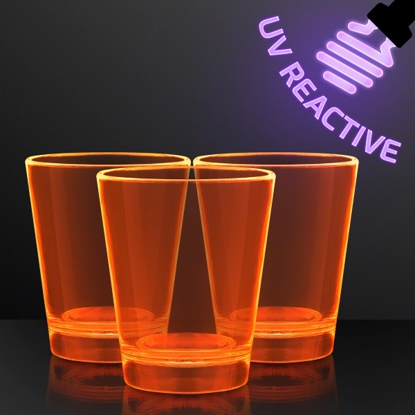 Blank or imprinted. 1.5 oz. UV Reactive Glow Shot Glasses... from ASI 34194 ALightPromos / Alight Promotional Products