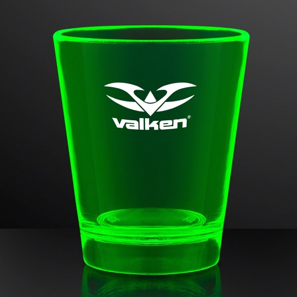 Blank or imprinted. 1.5 oz. UV Reactive Glow Shot Glasses... from ASI 34194 ALightPromos / Alight Promotional Products