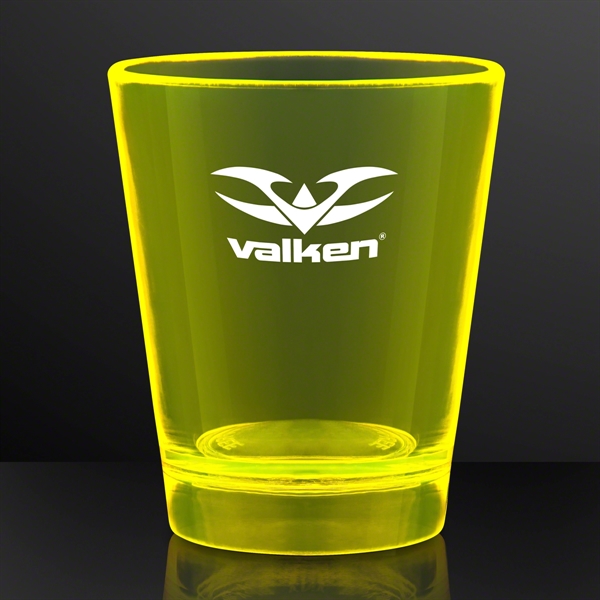 Blank or imprinted. 1.5 oz. UV Reactive Glow Shot Glasses... from ASI 34194 ALightPromos / Alight Promotional Products