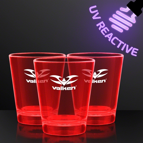 Blank or imprinted. 1.5 oz. UV Reactive Glow Shot Glasses... from ASI 34194 ALightPromos / Alight Promotional Products