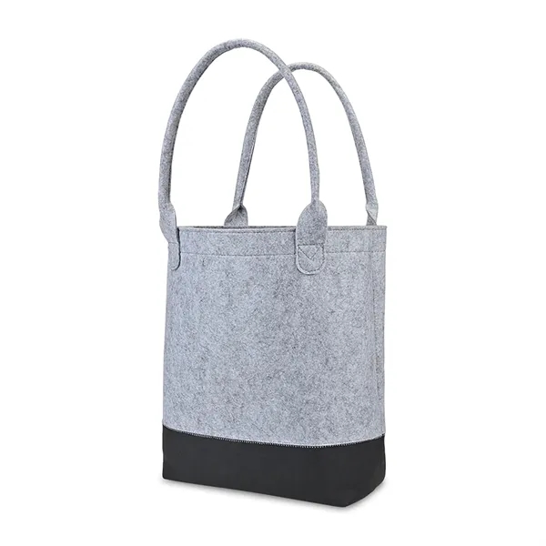 Felt color-block tote bag made from 100% recycled PET bottles.... from ASI 56070 Gemline / Gemline®
